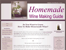 Tablet Screenshot of homemade-wine-making-guide.com